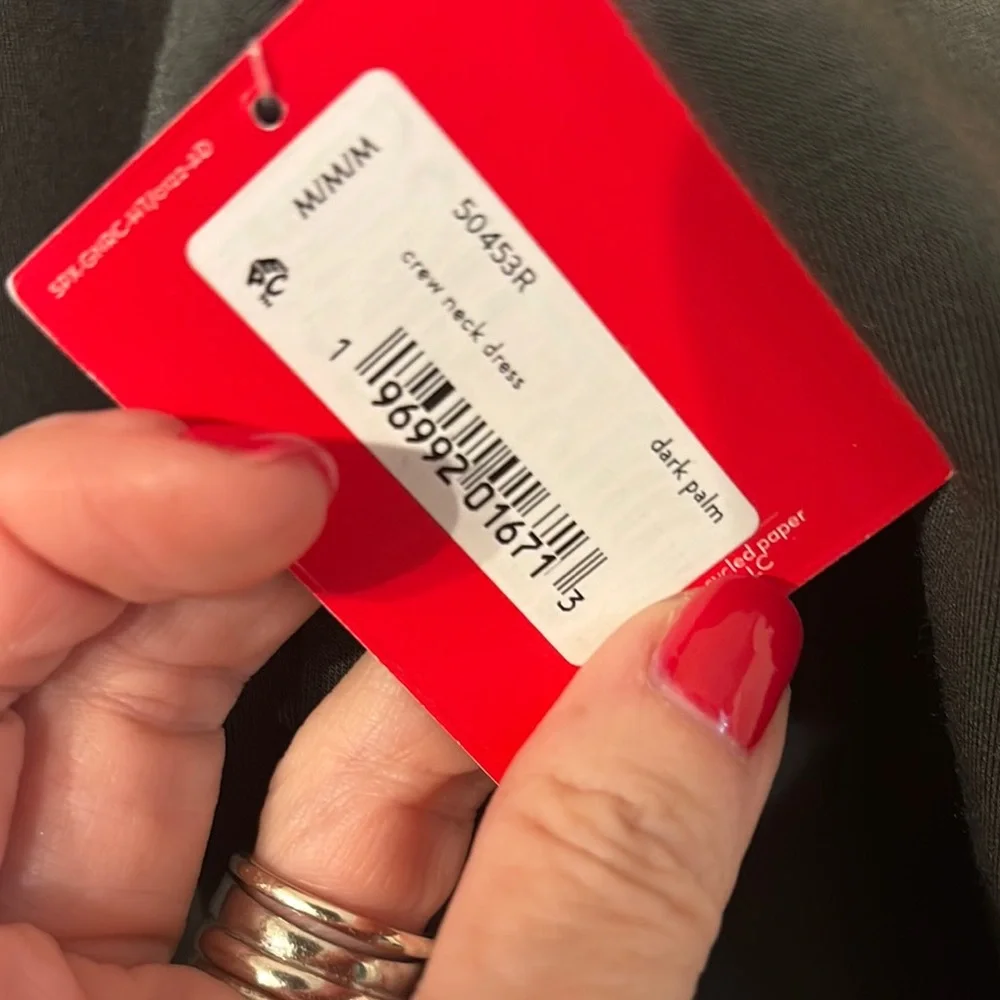 Spanx AirEssentials Crew Neck Dress Dark Palm NWT Medium - Picture 3 of 10